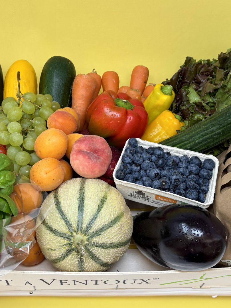 Paniers de fruits et de légumes de saison