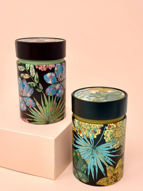 Paire de boîtes à Thé/Café Rustic Flower