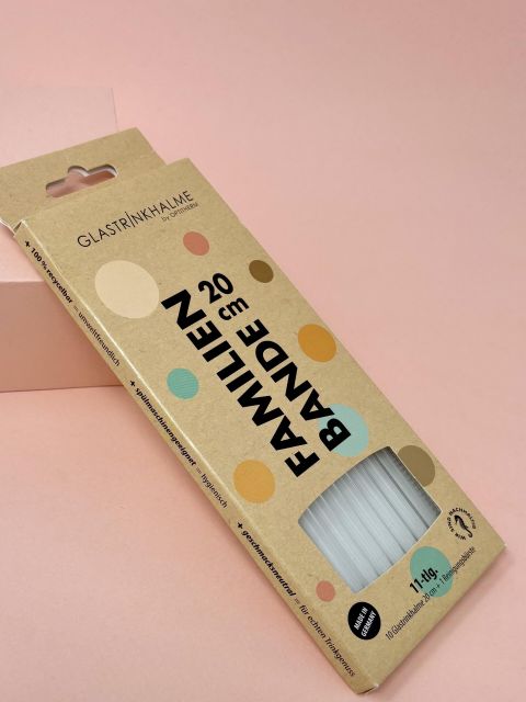 Pailles en verre 20cm (lot de 10)