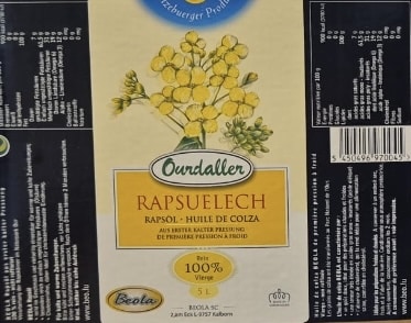 Huile de colza (Rapsuelech) - 5L
