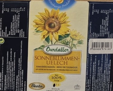 Huile de Tournesol (Sonneblummenuelech) - 5L