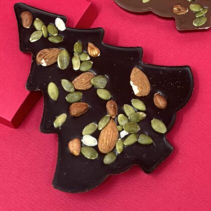 Tablette Sapin chocolat noir et fruits secs