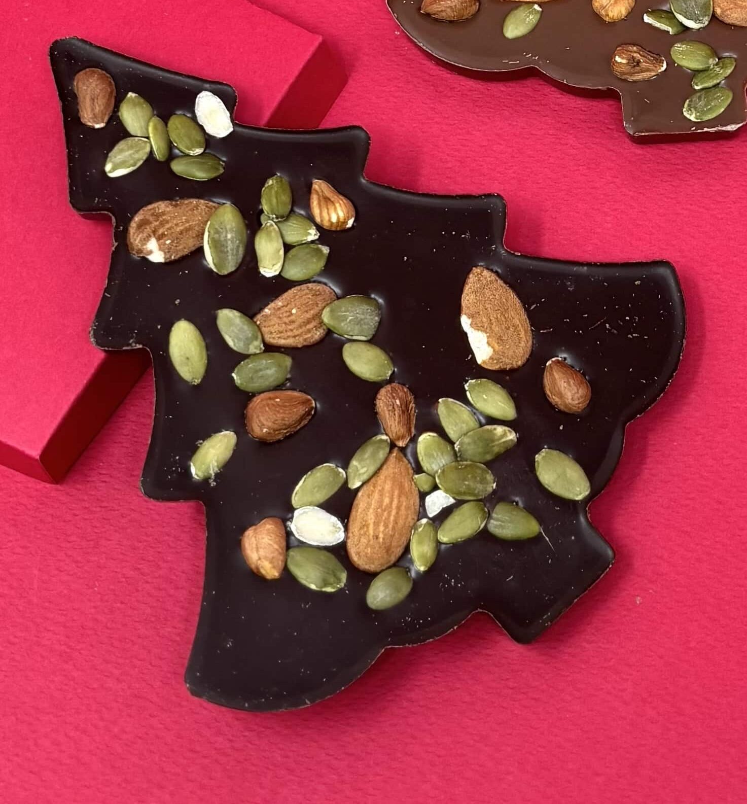 Tablette Sapin chocolat noir et fruits secs